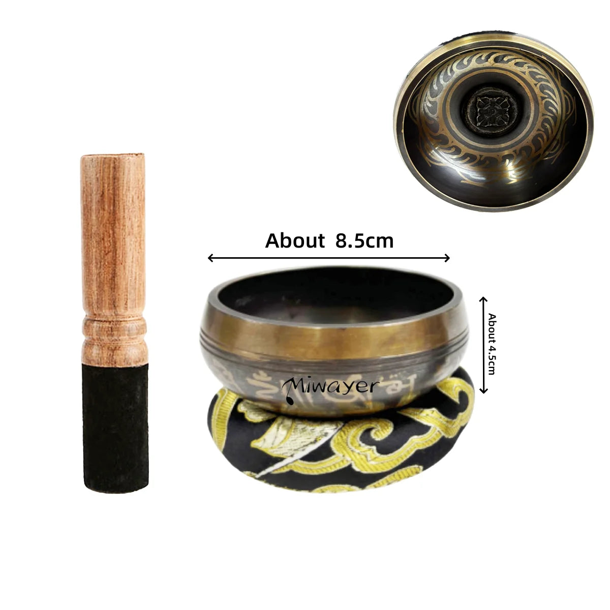 Tibetan Singing Bowl Set – 8.5–20CM for Meditation & Chakra Healing