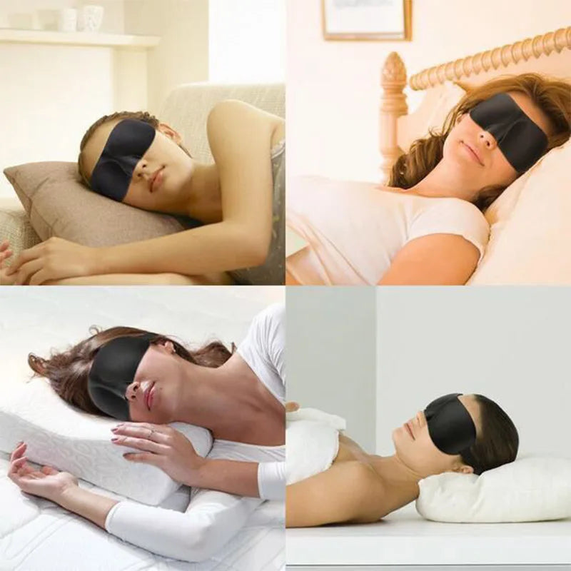 3D Contoured Sleep Mask – Light-Blocking Eye Cover
