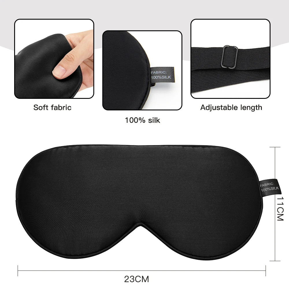 100% Natural Mulberry Silk Sleep Mask – Soft & Comfortable Eye Cover