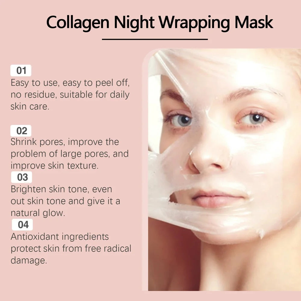 Collagen Overnight Peel-Off Mask – Hydrating Korean Night Care Set