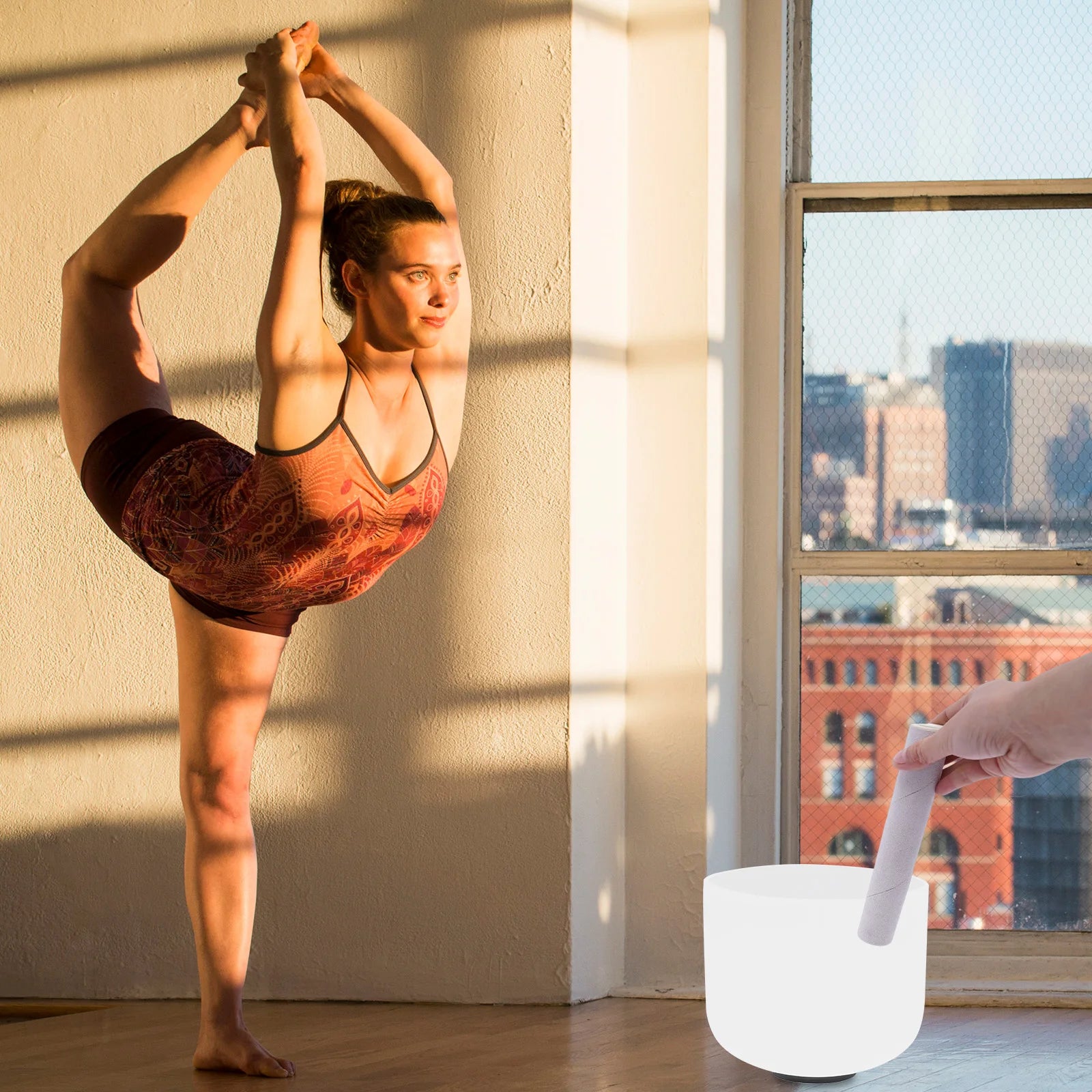 8-Inch Quartz Crystal Singing Bowl – Meditation & Sound Healing