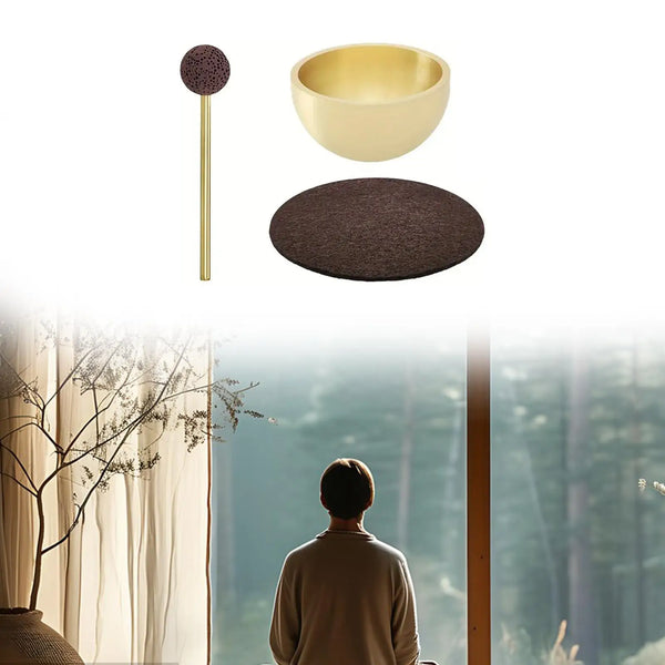 Mini Meditation Sound Bowl Kit with Mallet & Cushion