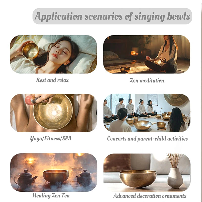 Mini Tibetan Brass Singing Bowl – Handmade Meditation & Yoga Bowl