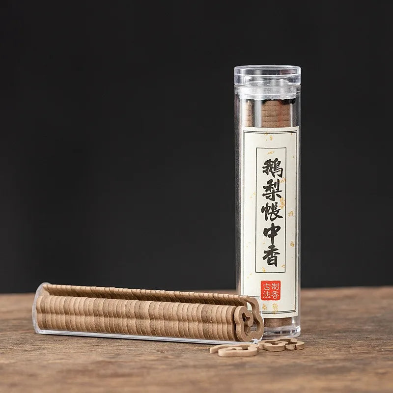 Natural Disk Incense & Mini Burner – Sandalwood & Cinnamon Aromatherapy