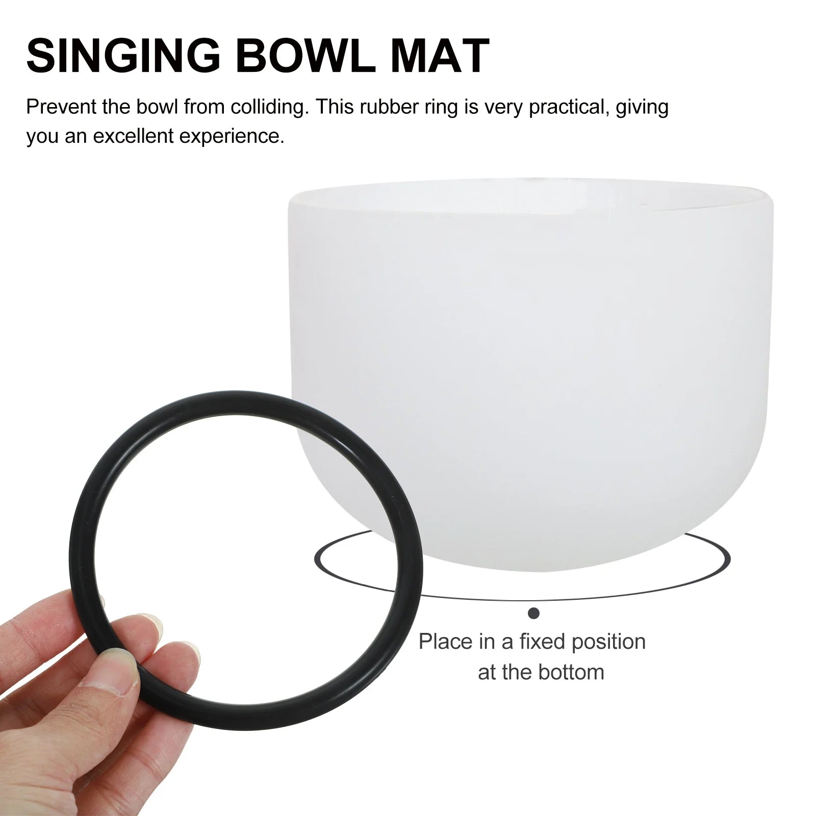 2Pcs Meditation Sound Bowl Rubber Ring Cushion Set